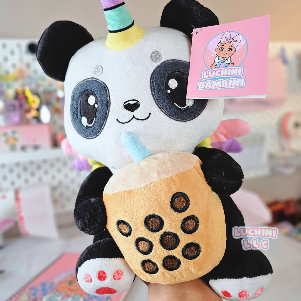 Unicorn panda stuffed hot sale animal