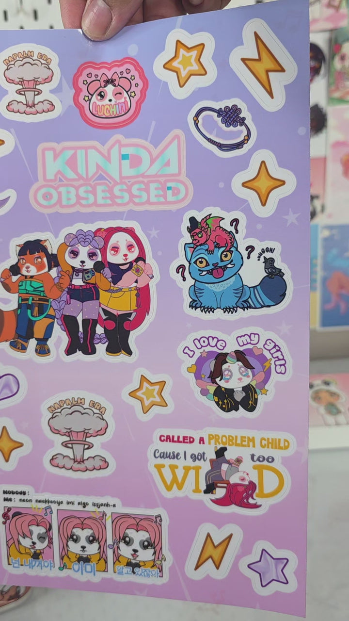 Kinda Obsessed KPDH Sticker Sheet