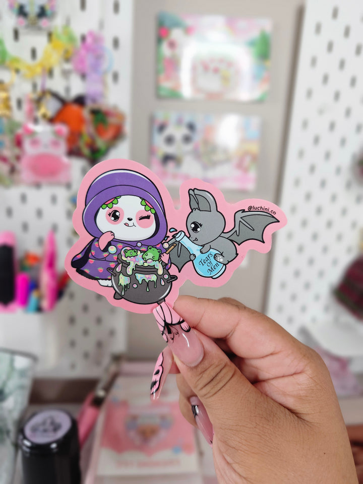 Spooky Cute Halloween Panda Stickers